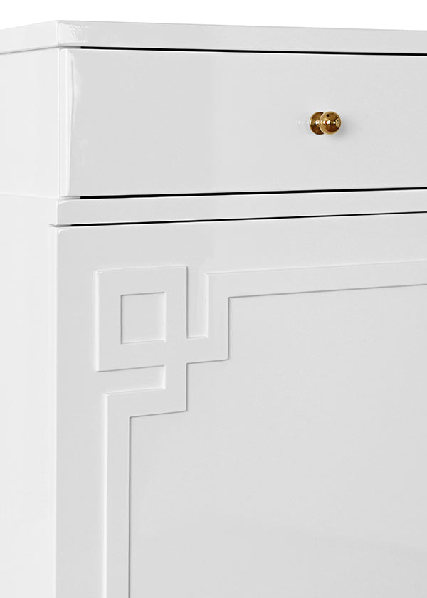 Worlds Away Glenn 2-Door Cabinet, White