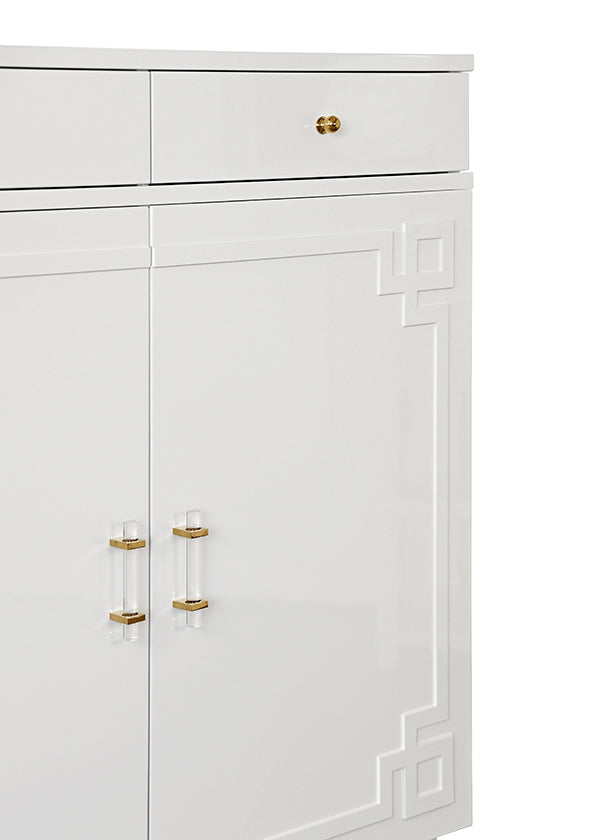 Worlds Away Glenn 2-Door Cabinet, White