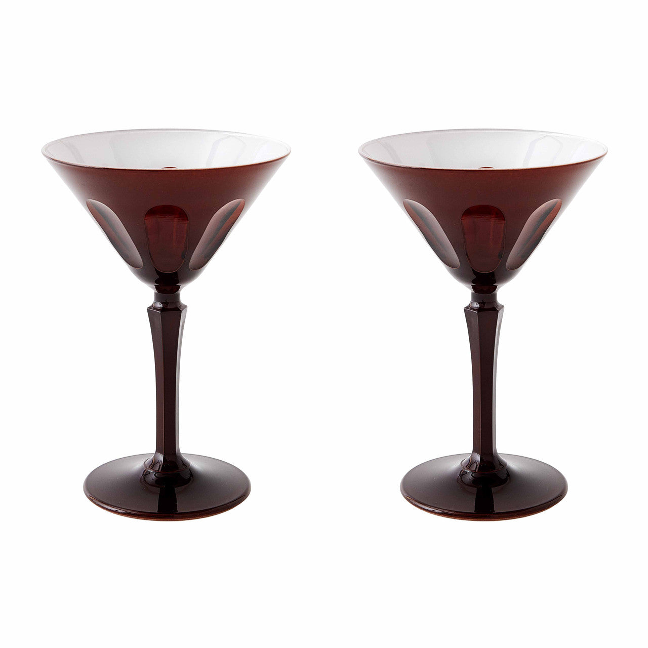 Rialto Martini Glass, Oxblood, Set of 2