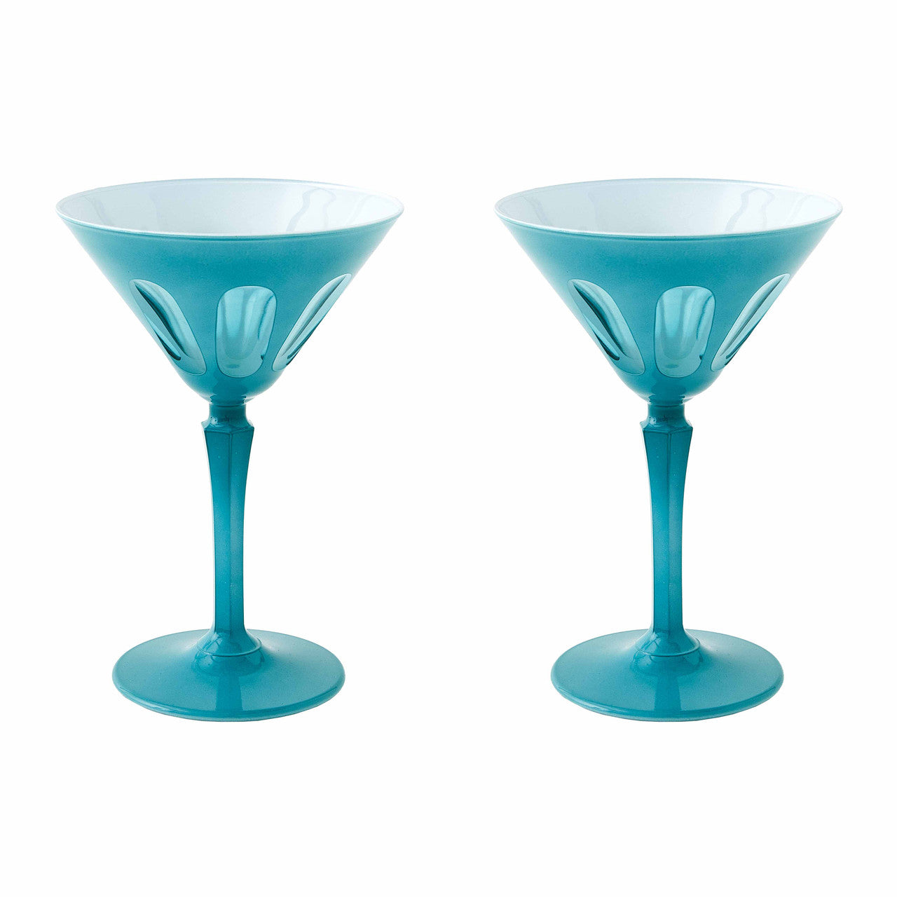 Rialto Martini Glass, Teal, Set of 2