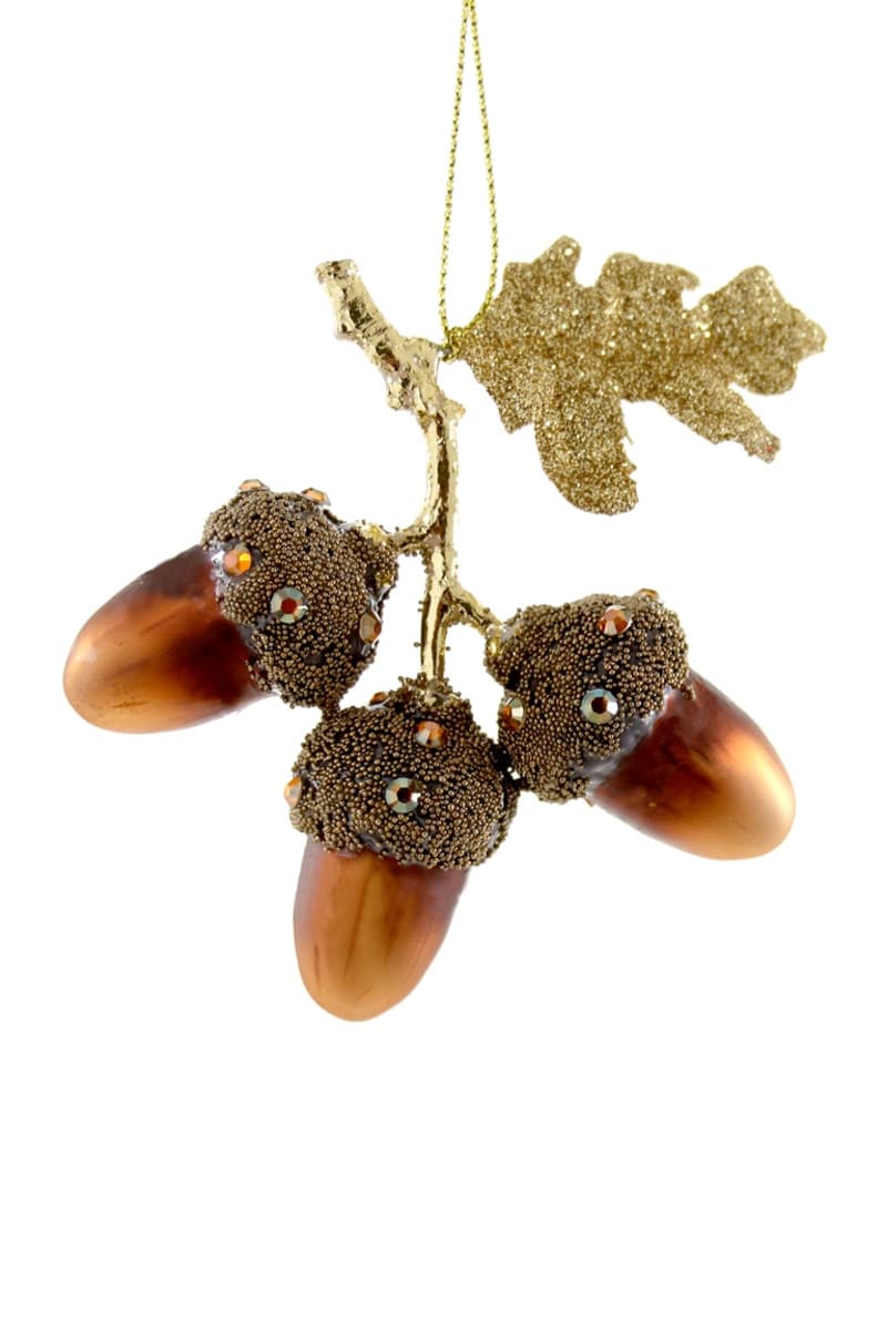 Golden Acorns Ornament