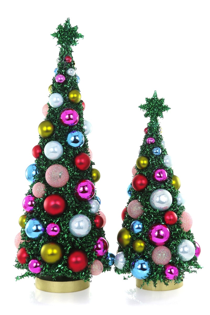 Poppy Glitz Trees, Set of 2