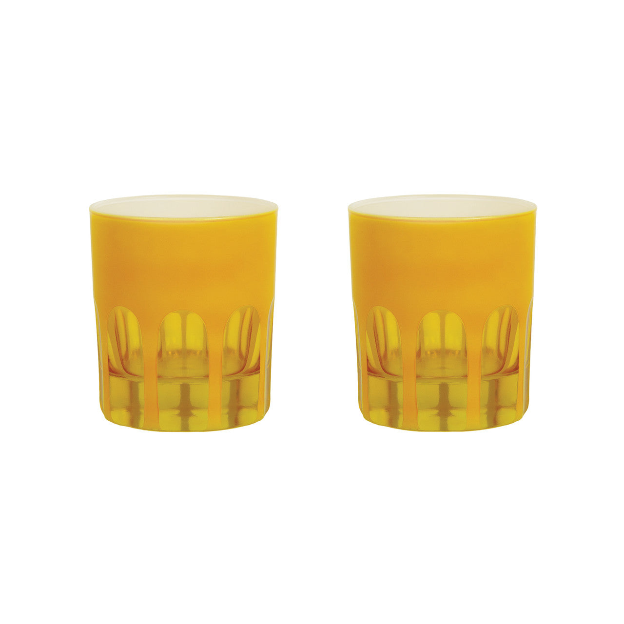 Rialto Double Old Fashioned, Saffron, Set of 2