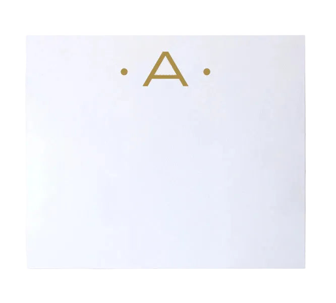 Gold Foil Initial Large Notepads