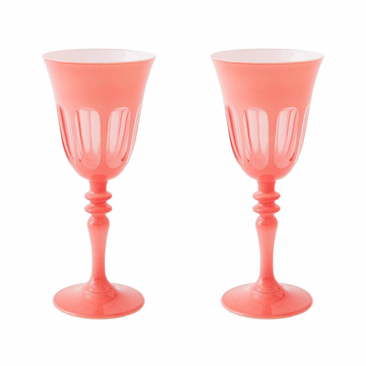 Rialto Wine Glass, Salmon, Set of 2