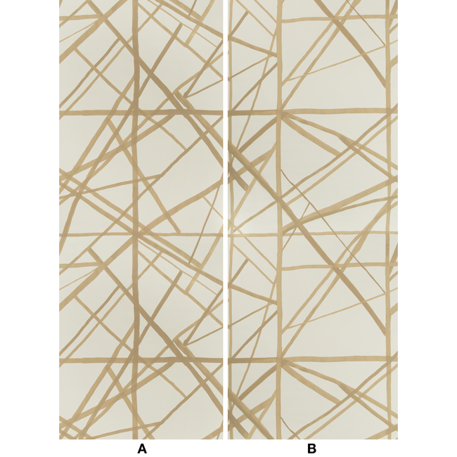 Kelly Wearstler Channels Wallpaper, Latte/Suede