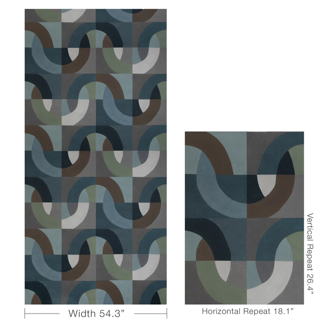 Kelly Wearstler Colonnade Wallpaper, Indigo