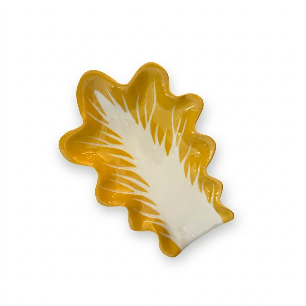 Minnie-Mae Studio Handmade Radicchio Spoon Rest, Yellow