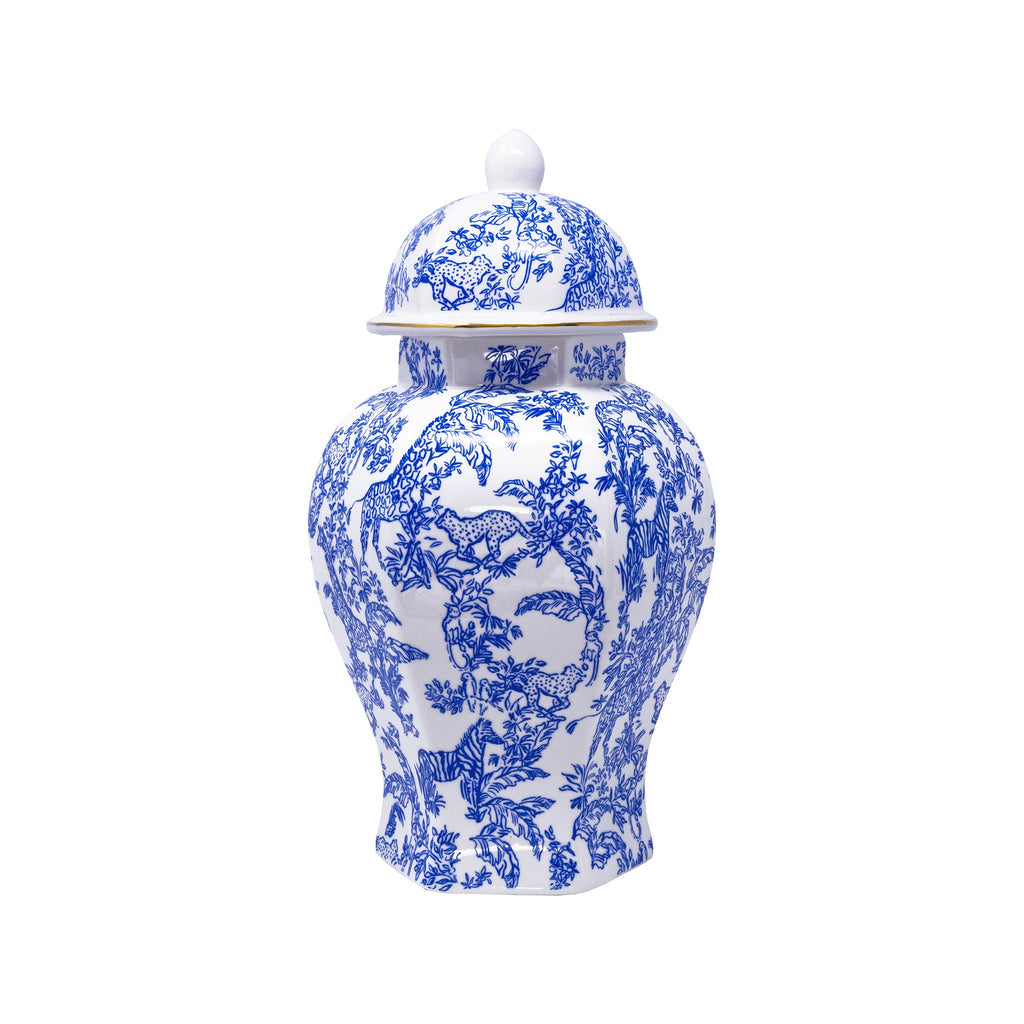 Lilly Pulitzer Large Ginger Jar, Safari Party