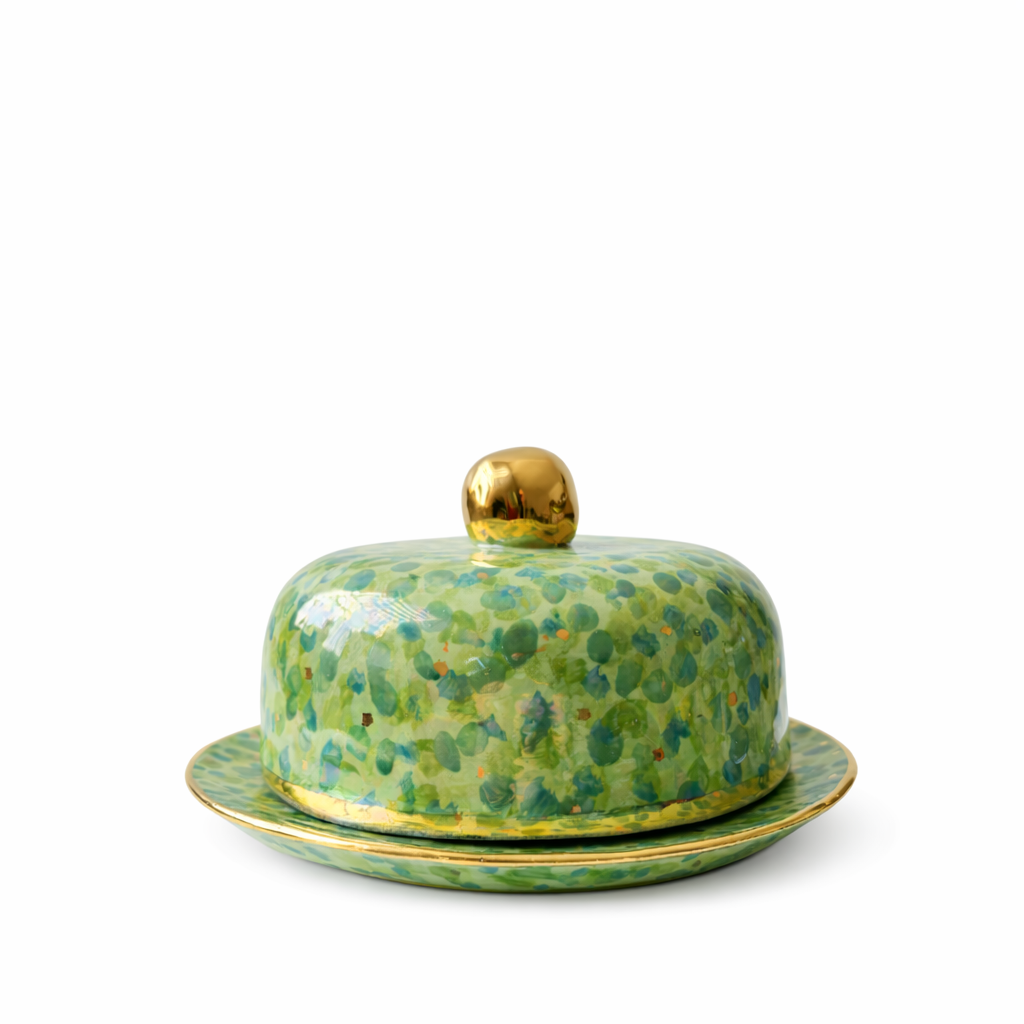 Mary Rose Young Butter Dish, Green