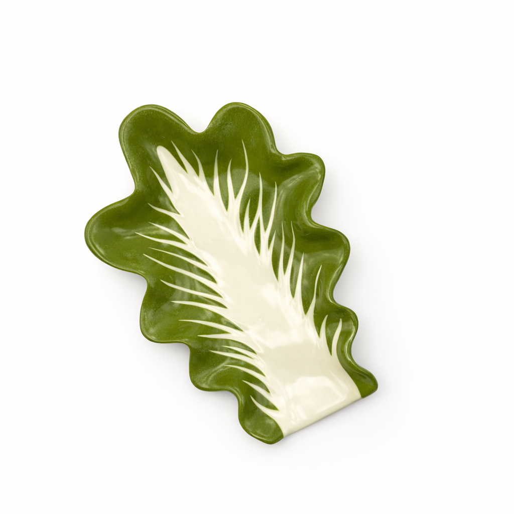 Minnie-Mae Handmade Radicchio Spoon Rest, Light Green