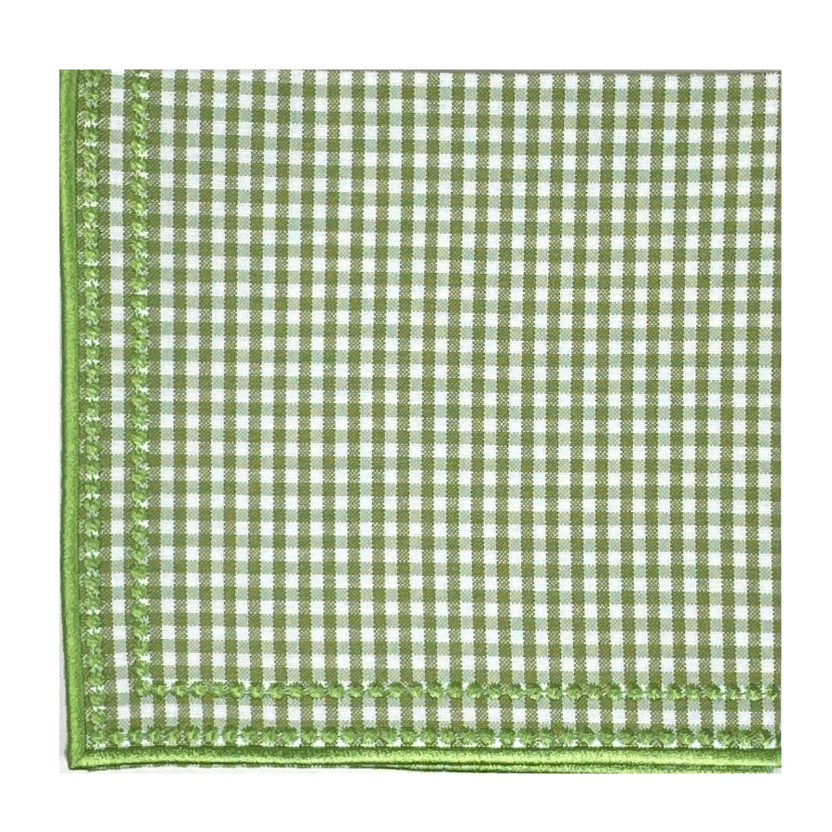 Charlotte Green Gingham Napkins, Set of 4
