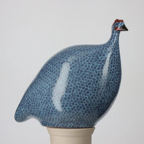 Speckled Electric Blue & Lavender Guinea Hen, Large