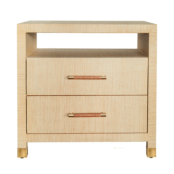 Worlds Away Hancock Side Table, Natural