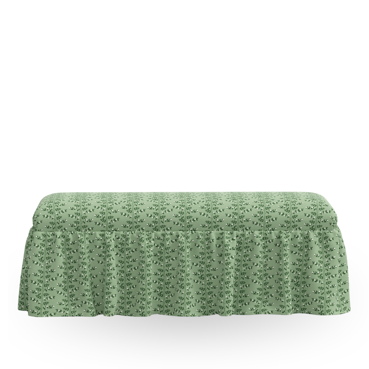 Helen Ruffled Dining Bench, Climbing Vines