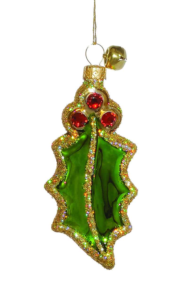 Jingle Nog Holly by Golly Polish Glass Ornament