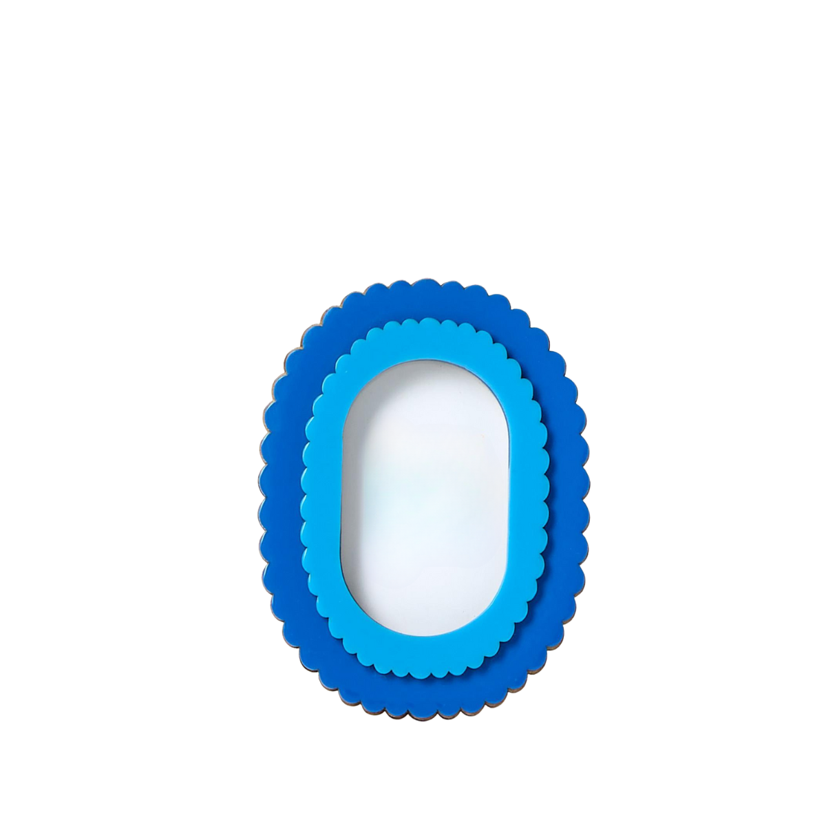 Becca Small Scalloped Frame, Blue & Turquoise