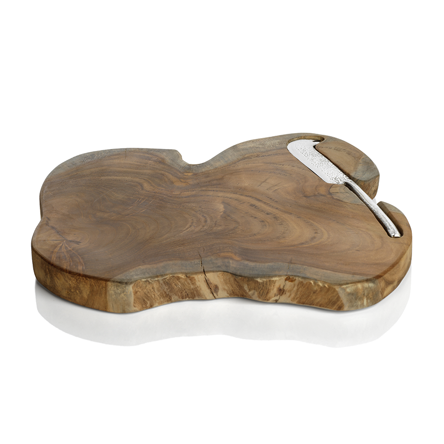 Banda Teak Root Serving Board with Knife