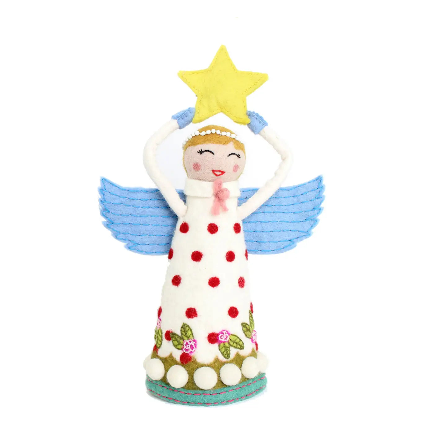 Joy Angel Felted Wool Tree Topper