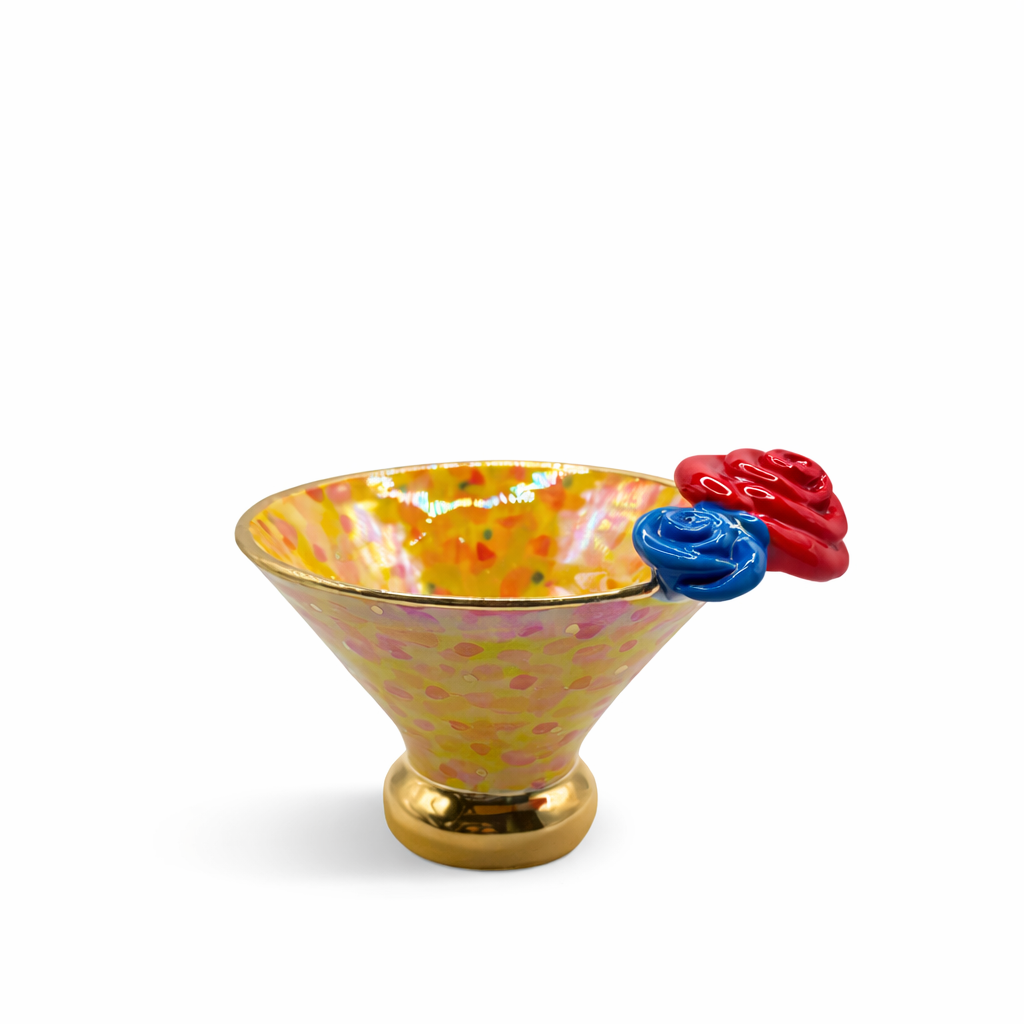 Mary Rose Young Dotted Candy Dish, Yellow/Orange