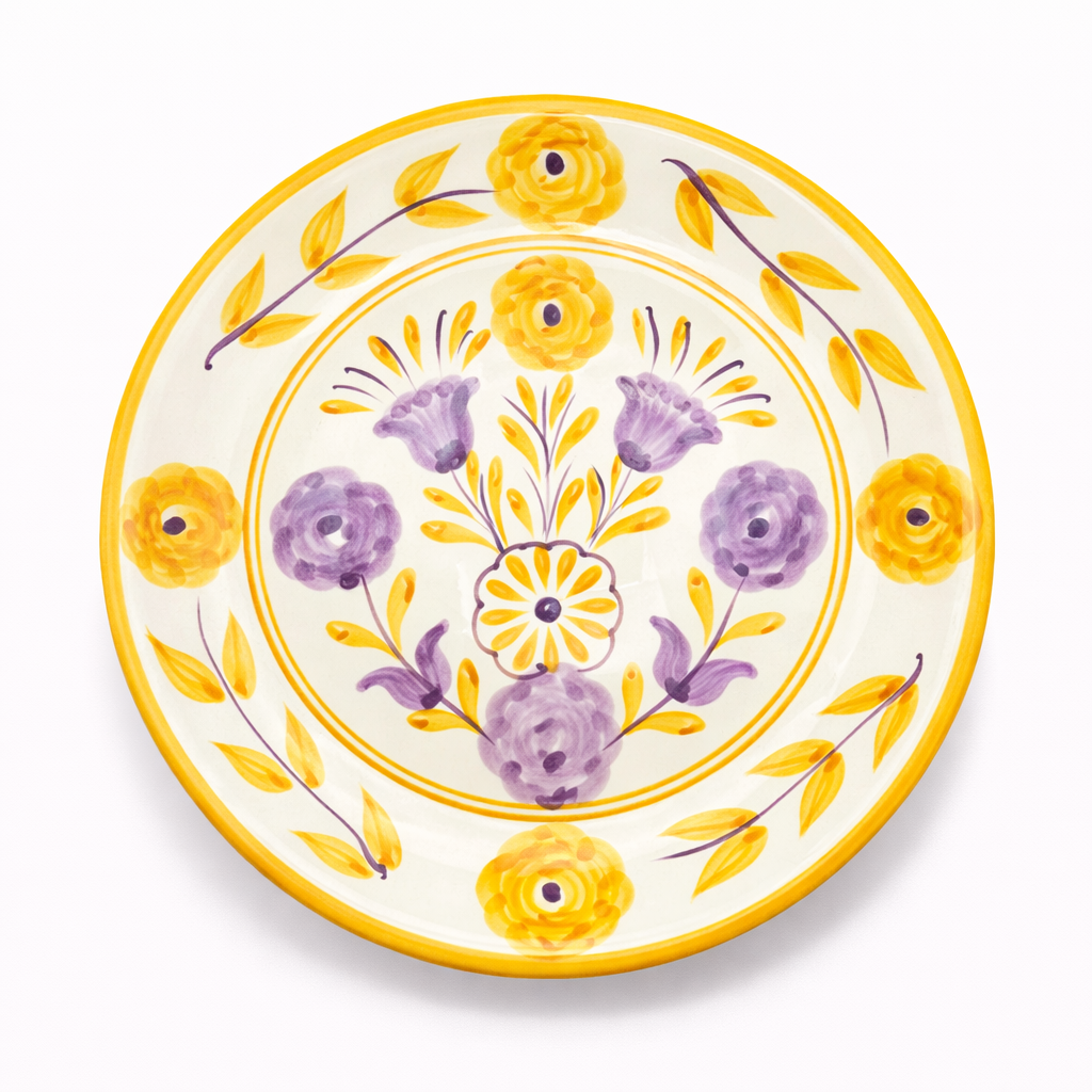 Francesca Dinner Plate, Marigold & Lavender