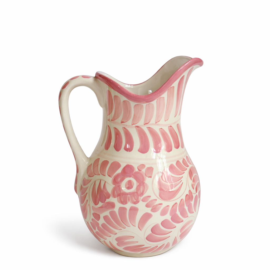 Dos Flores Pitcher, Coral Blush