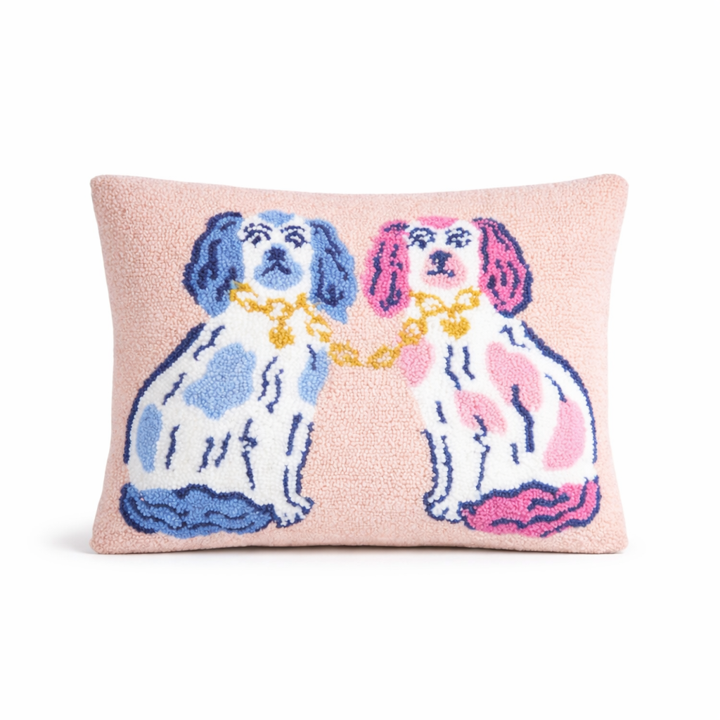 Staffordshire Dogs Throw Pillow