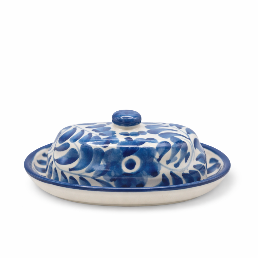 Dos Flores Cornflower Butter Dish