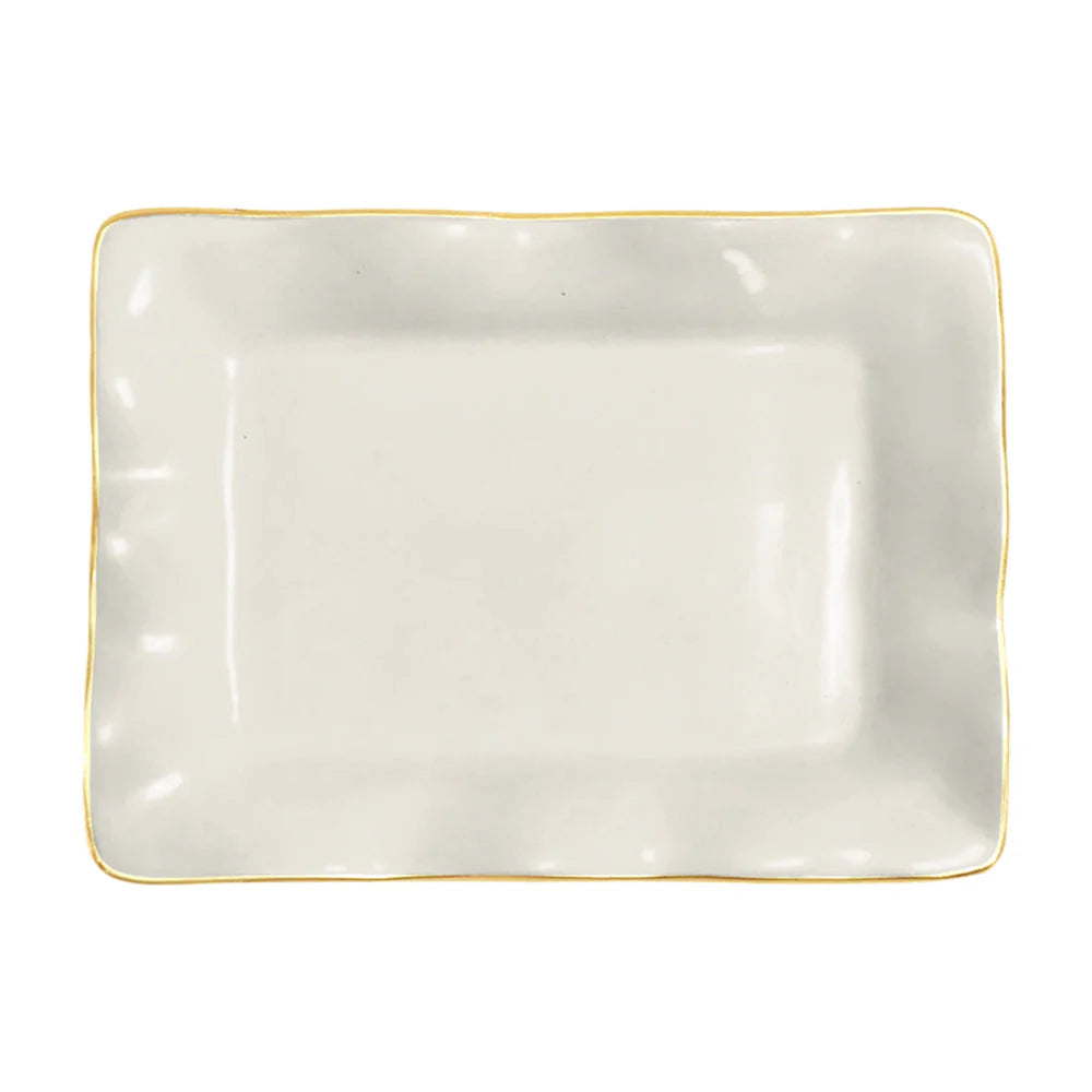 Beatriz Ball Encanto Vento Small Rectangular Tray, Cream