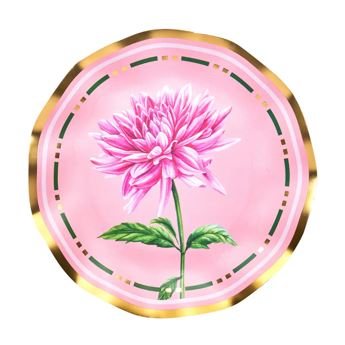 Dahlia Garden Wavy Paper Salad Plate, Pack of 8