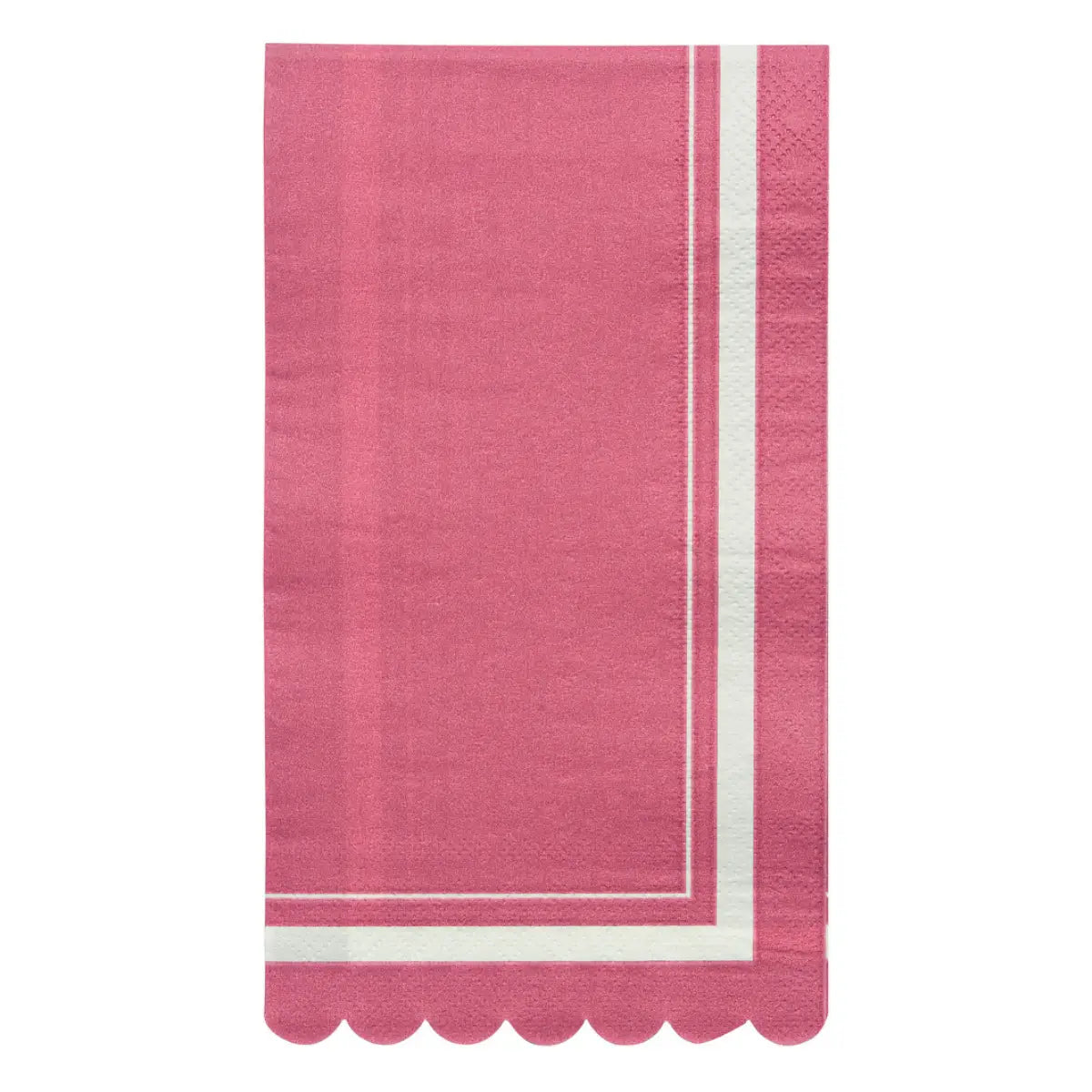 Scalloped Edge Paper Guest Towel Napkins, Berry