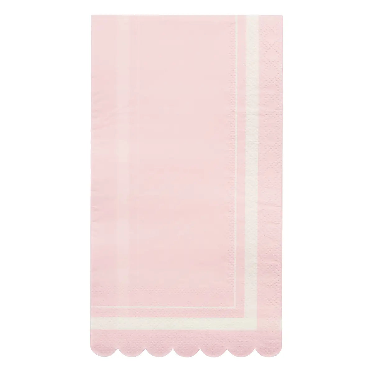 Scalloped Edge Paper Guest Towel Napkins, Blush