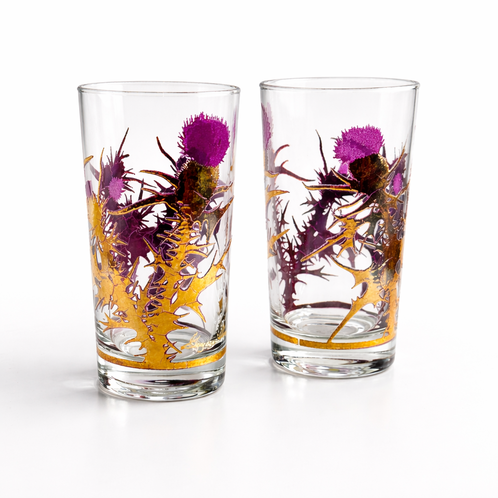 Vintage Gregory Duncan Thistle Glasses, Pair