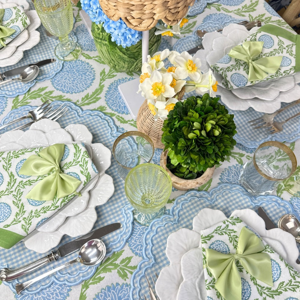 Bettina Blue Gingham Placemats, Set of 4