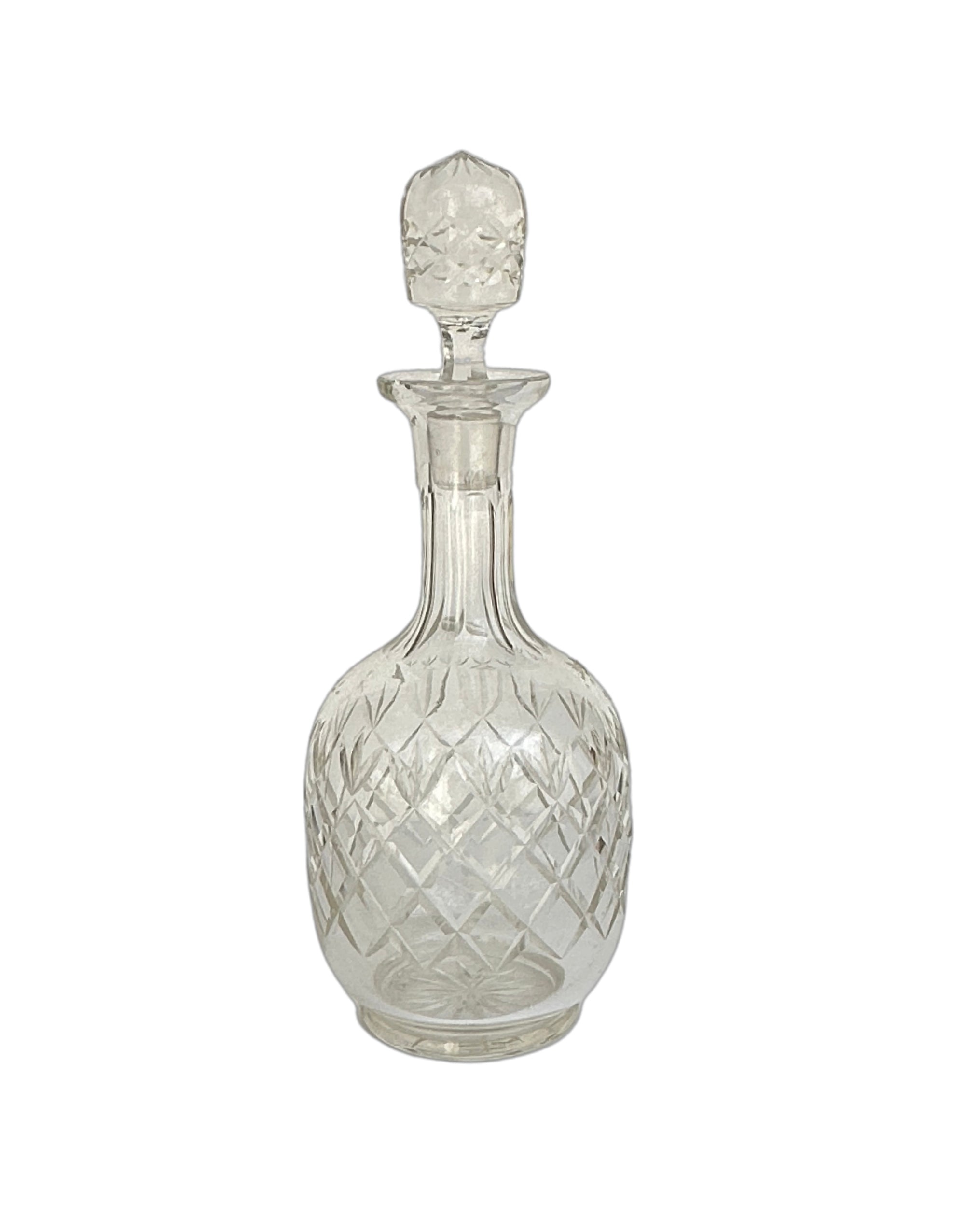 Vintage Cut Glass Whiskey Decanter