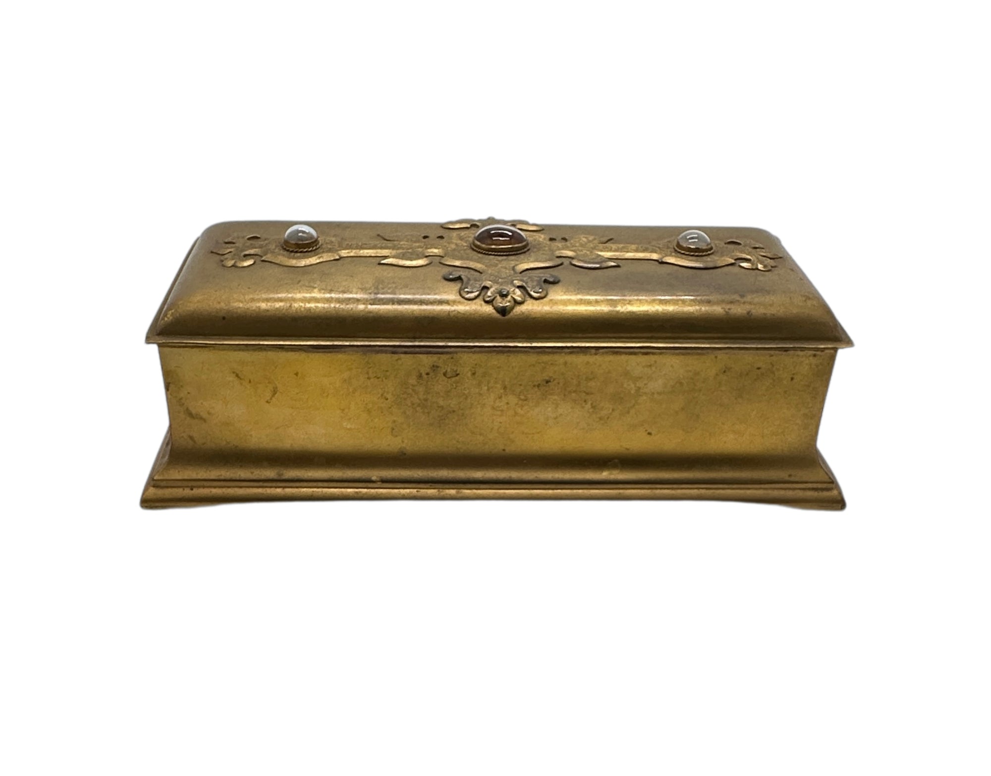 Antique Gilded Bronze Casket Box