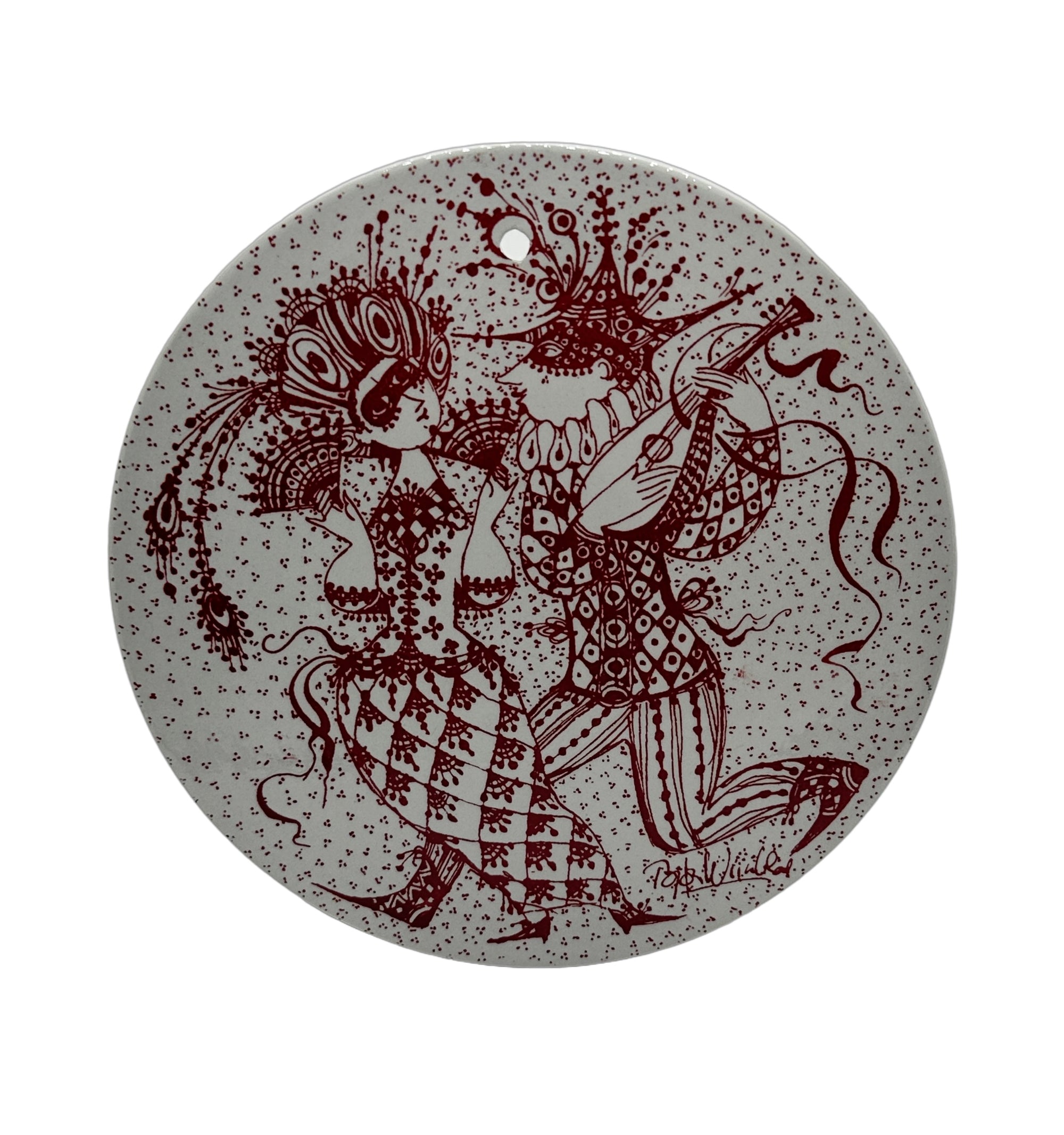 Bjorn Wiinblad Ceramic Wall Disc, February