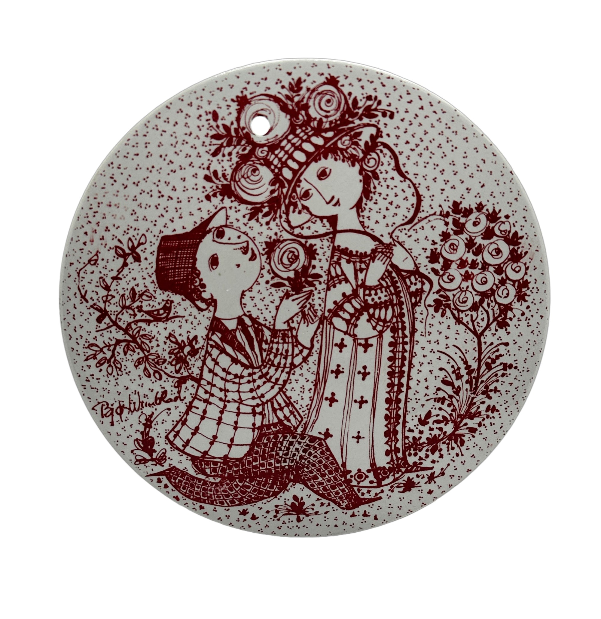 Bjorn Wiinblad Ceramic Wall Disc, June