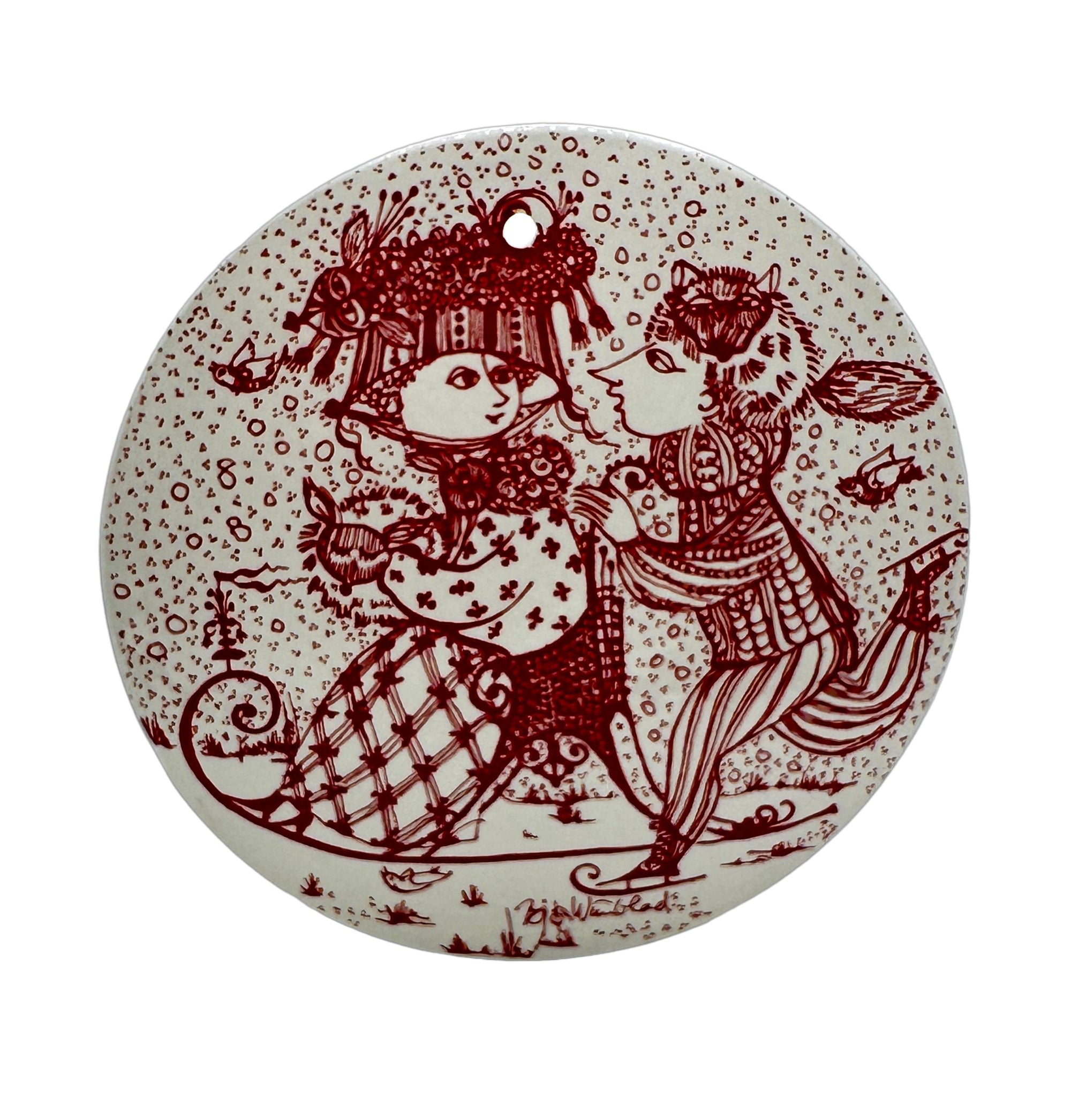 Bjorn Wiinblad Ceramic Wall Disc, January