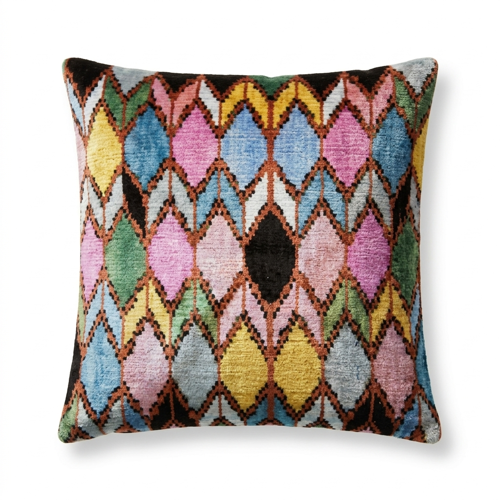 Silk Velvet Pillow, Multi