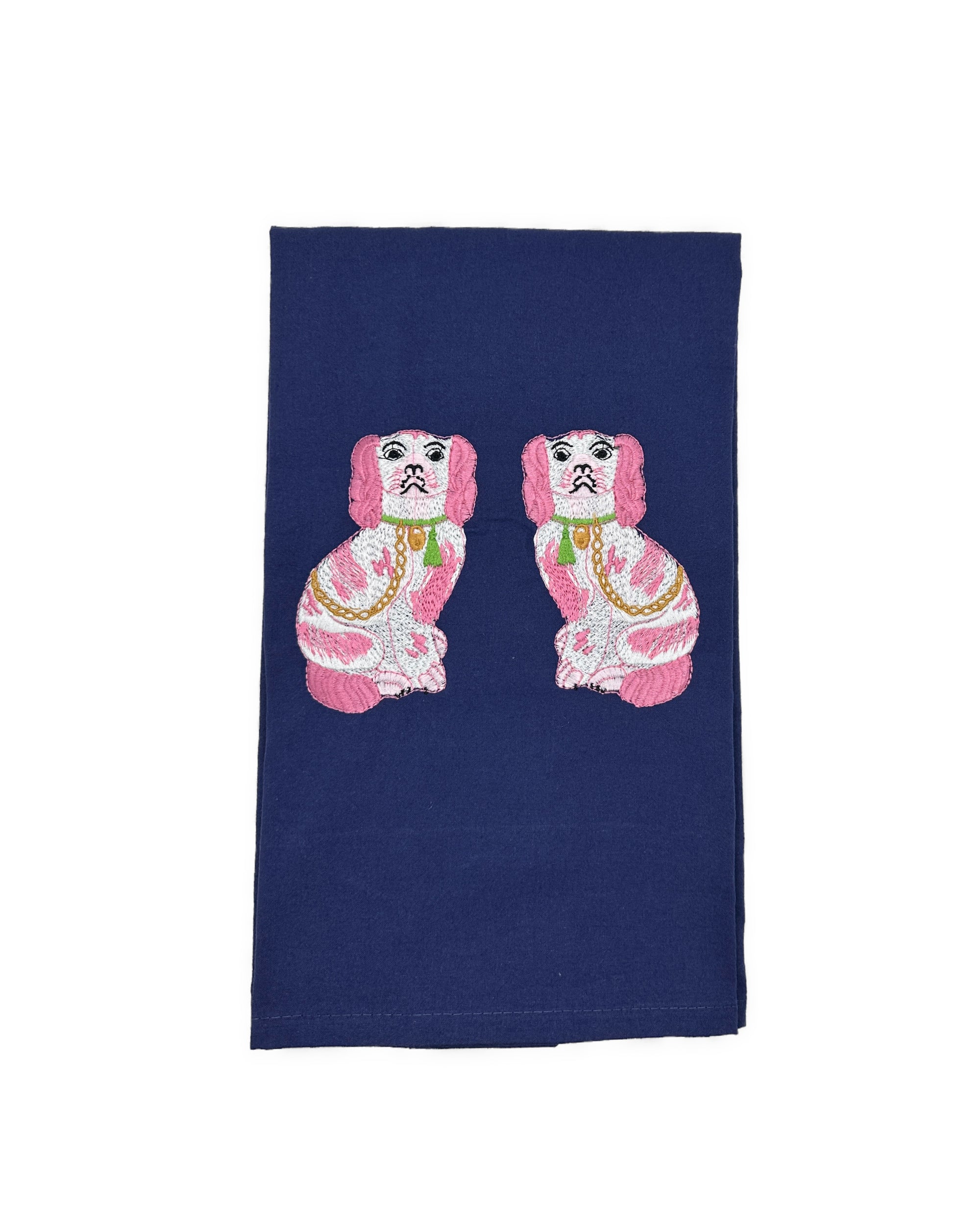 Embroidered Pink Staffordshire Guest Towel