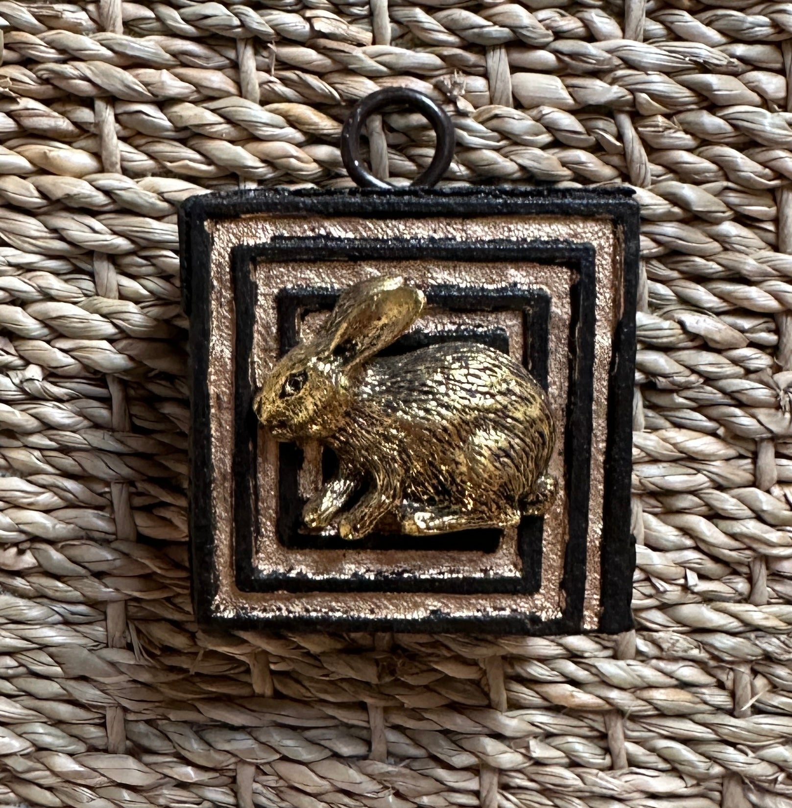 Museum Bee, Wooden Frame with Bunny