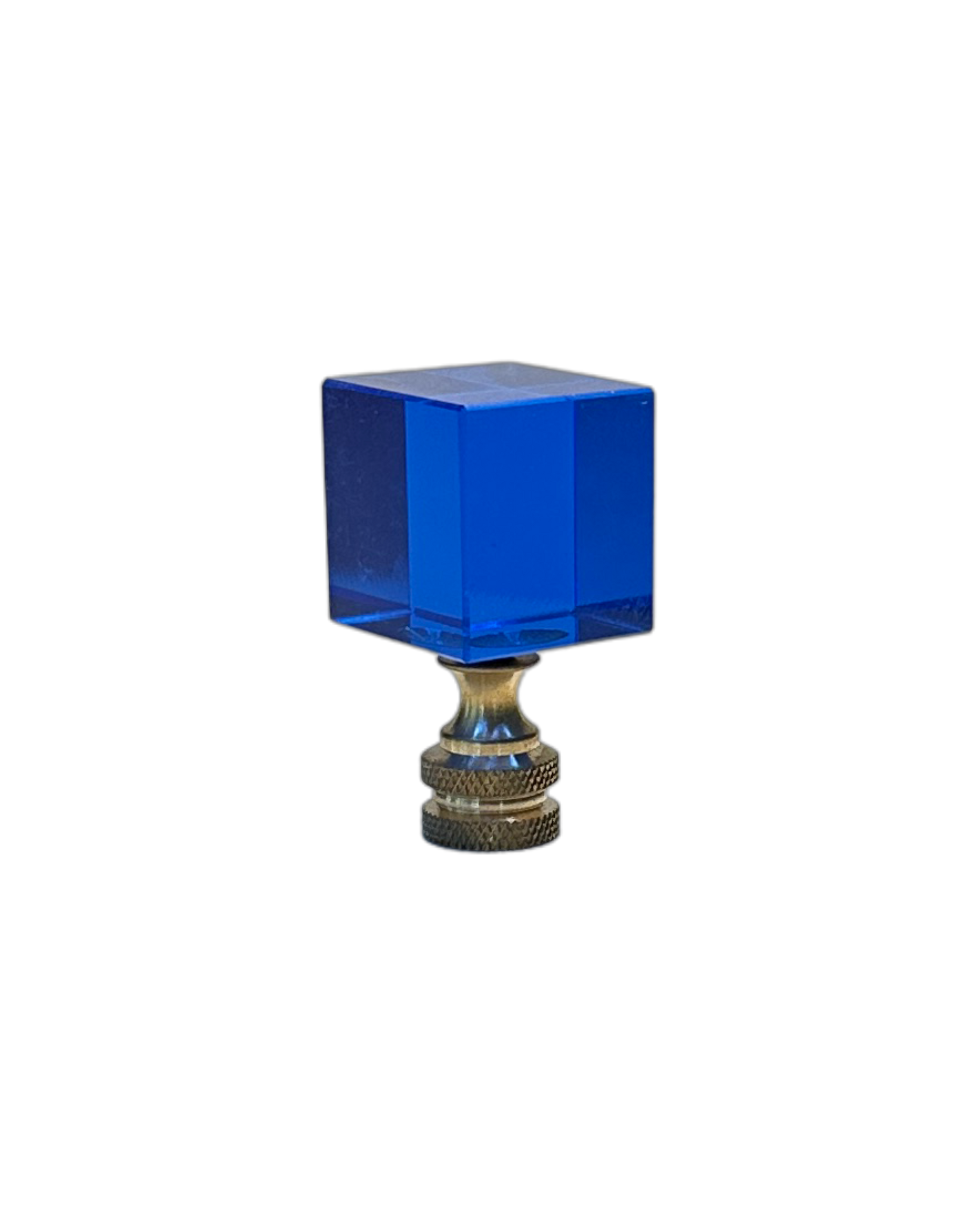 Acrylic Cube Finial, Royal