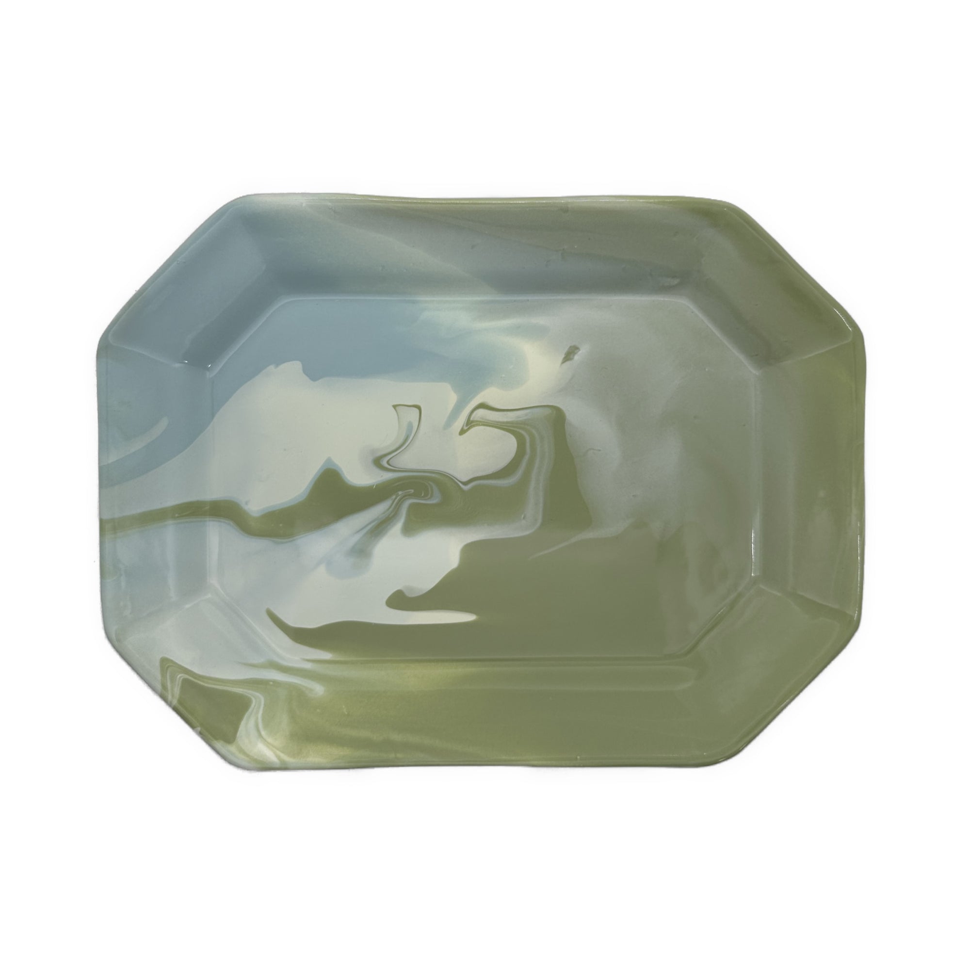 Paul Schneider Octagon Tray, Geode Green/Blue