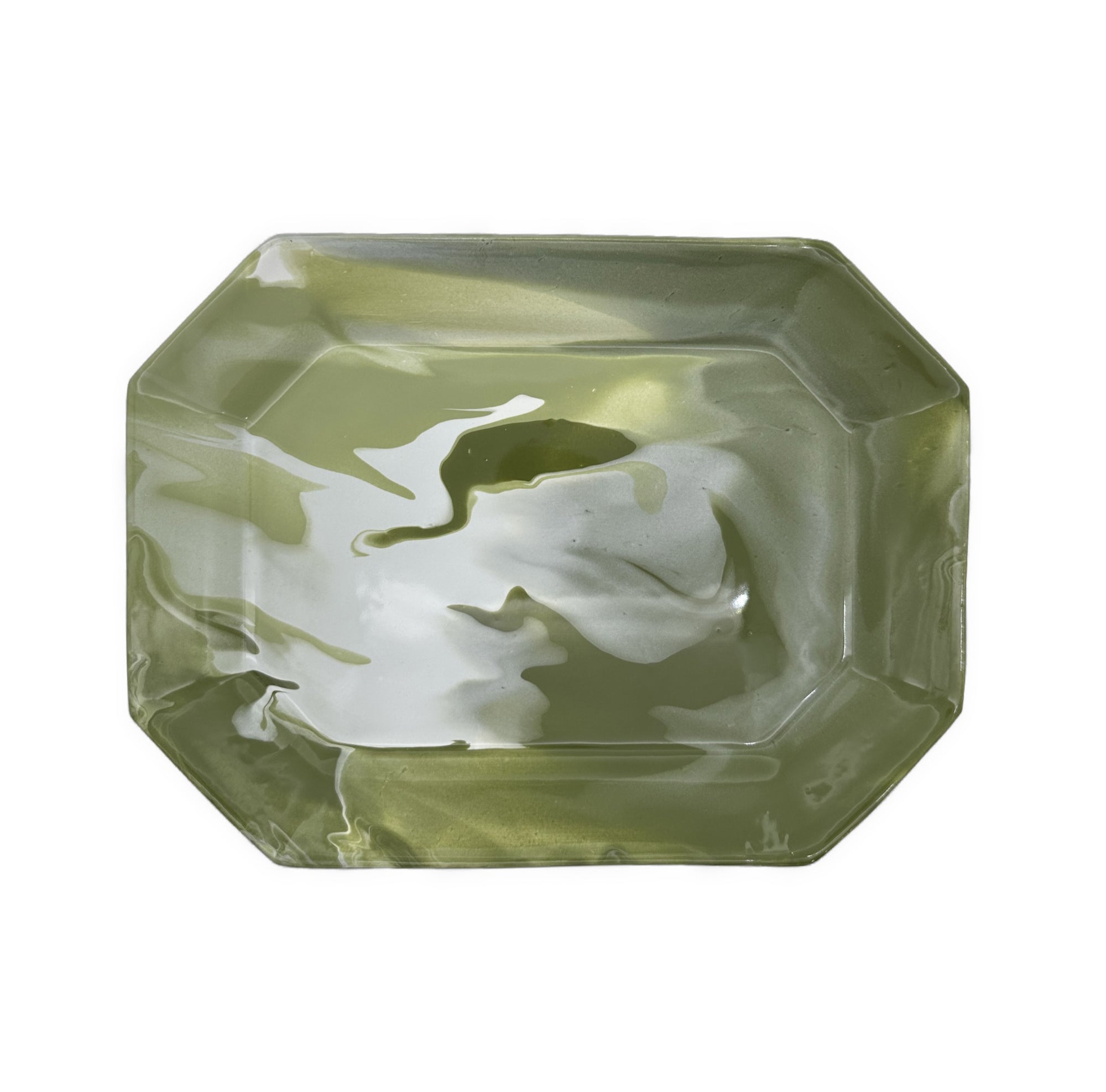 Paul Schneider Octagon Tray, Geode Greens