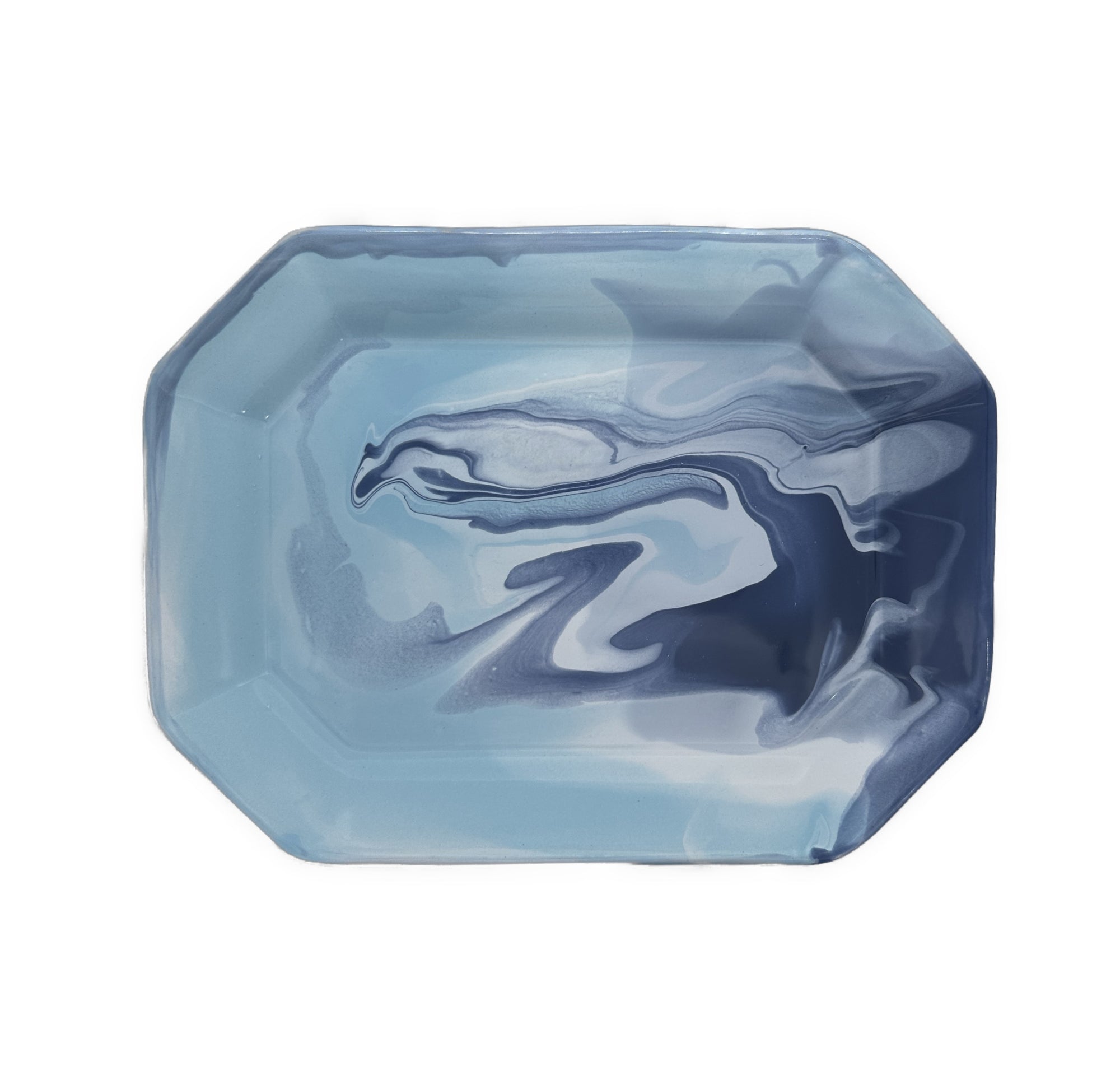 Paul Schneider Octagon Tray, Geode Blues