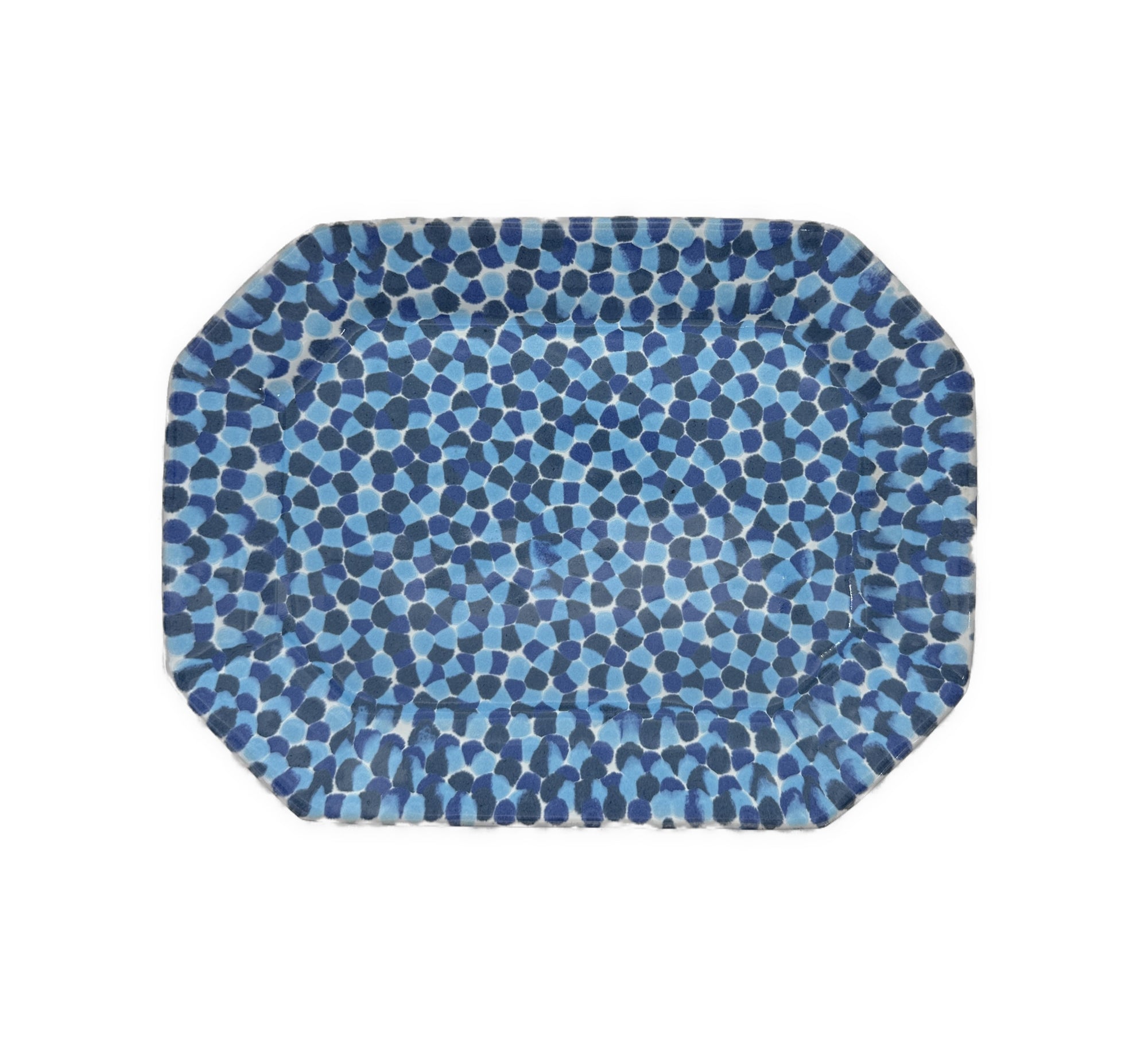 Paul Schneider Octagon Tray, Dappled Blue