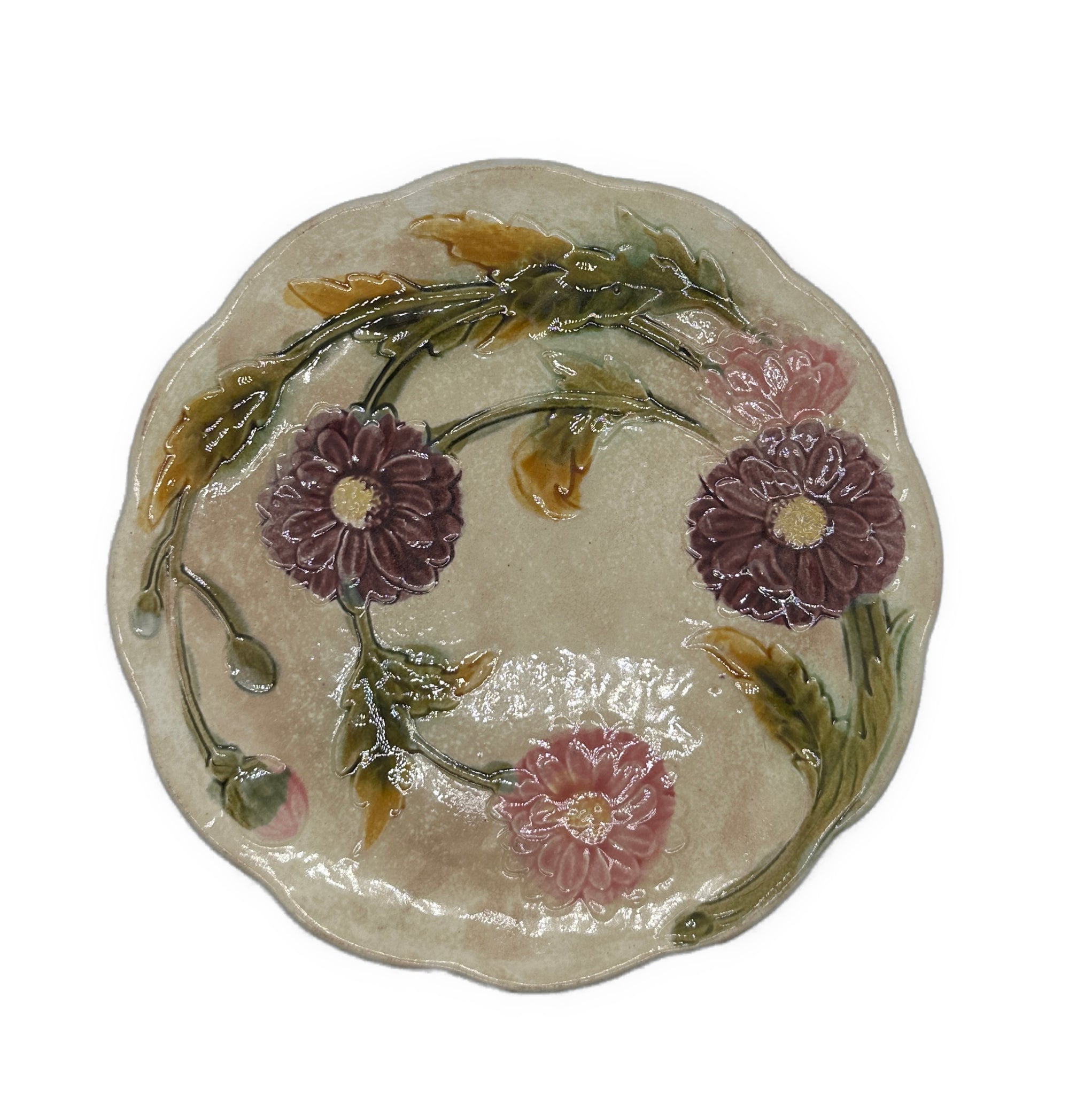 Antique French Majolica Plate