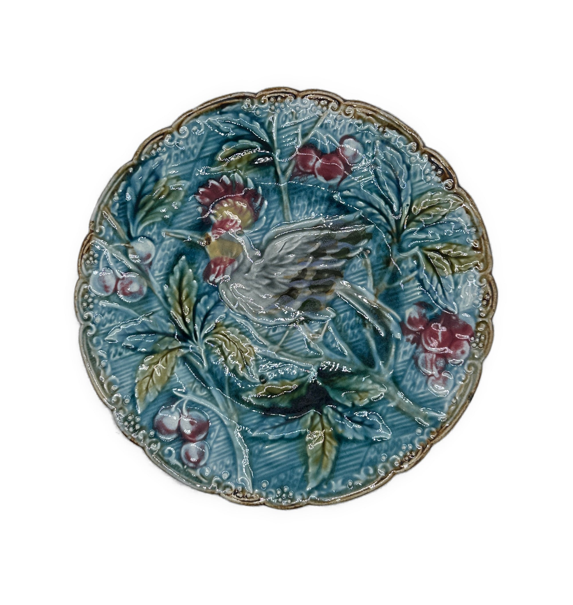 Antique French Majolica Plate