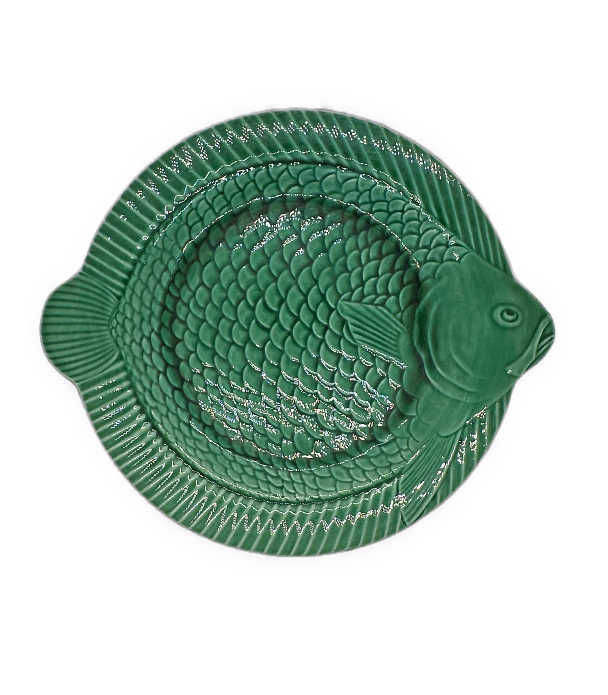 Vintage French Majolica Fish Plate